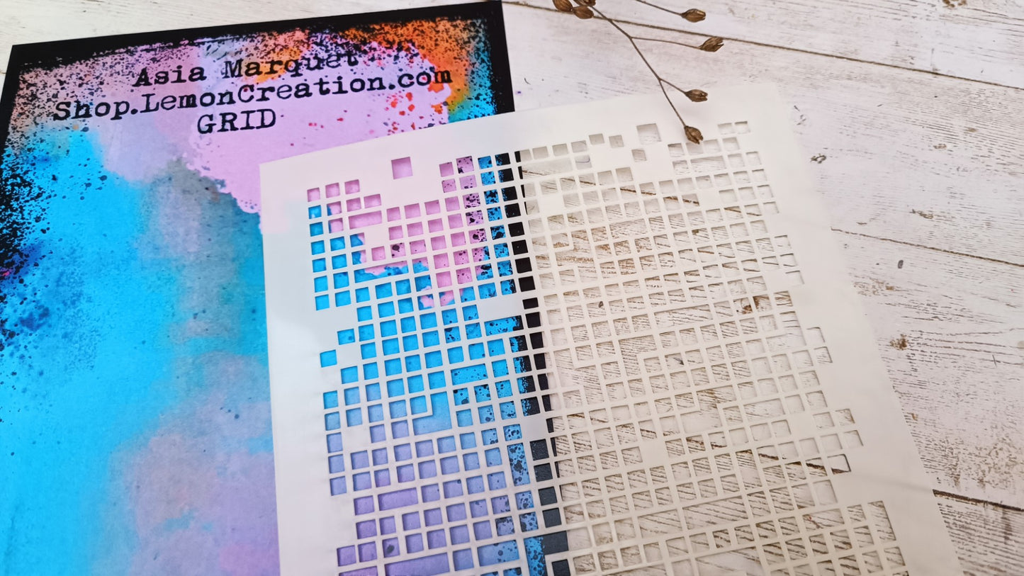 Mixed Media Stencil- GRID