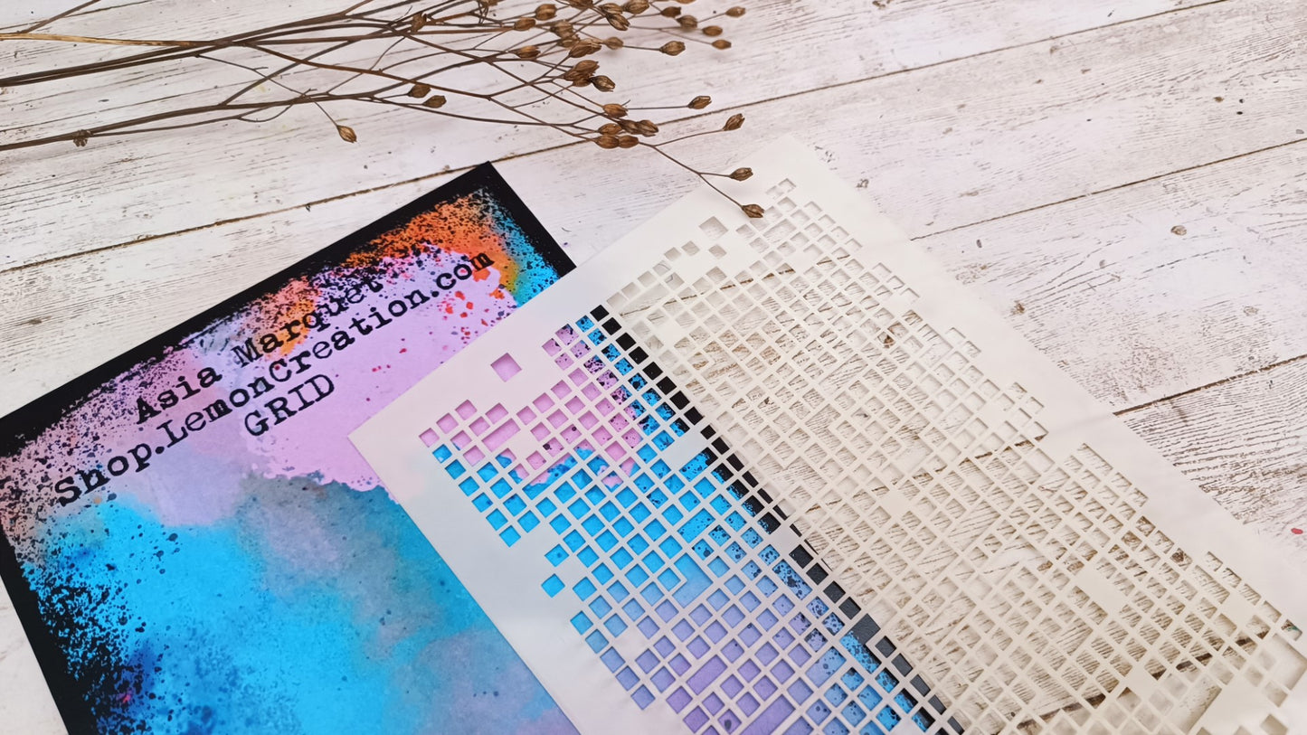 Mixed Media Stencil- GRID