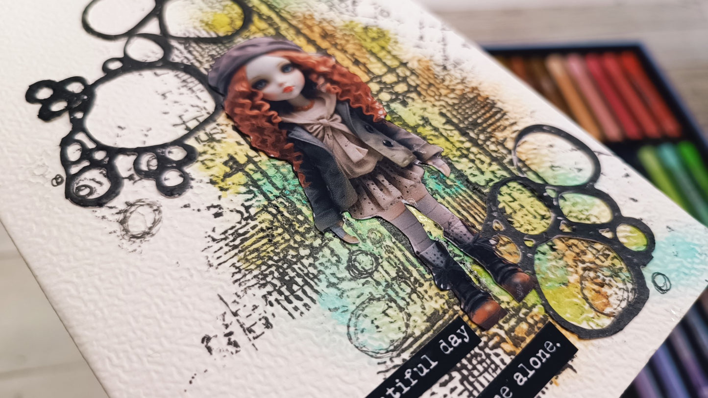 Set of photopolymer stamps- ALONG THE LINES