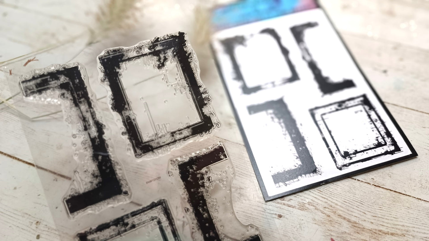Set of photopolymer stamps- YOU'VE BEEN FRAMED