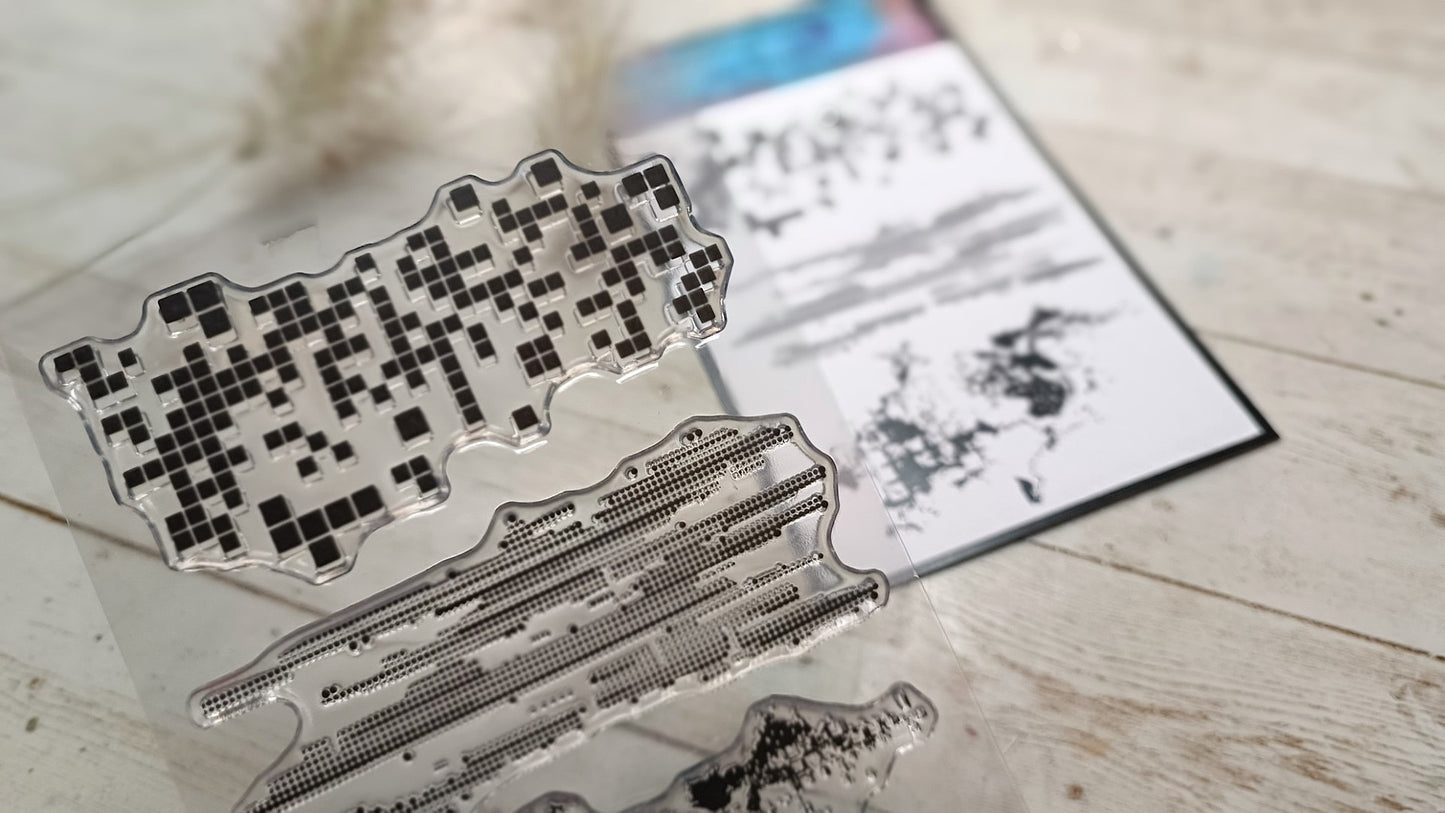 Set of photopolymer stamps- ABSTRACT-ISH
