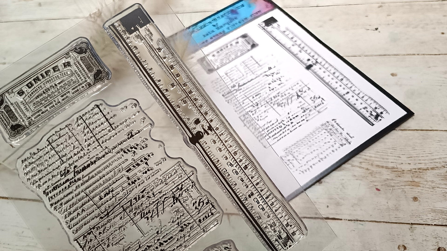 Set of photopolymer stamps- VINTAGE VIBE