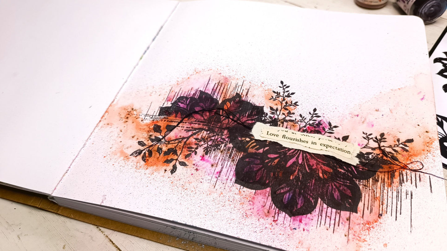 Set of photopolymer stamps- DOILY FLOWER