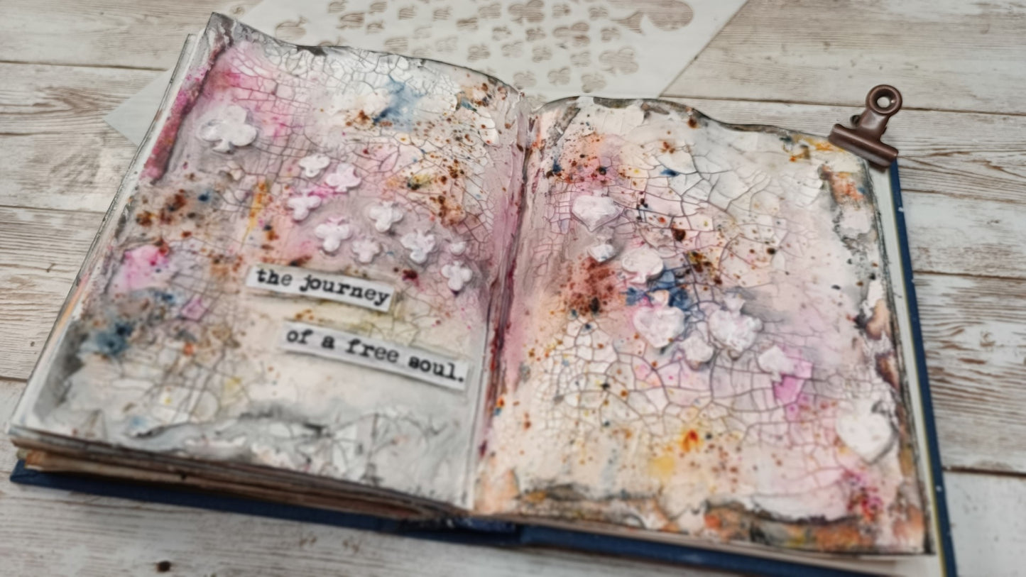 Mixed media stencil- THE BLACK ONES