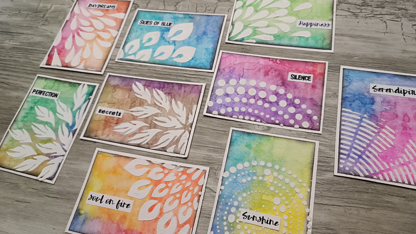 Mixed Media Stencil- LITTLE BIT LEAFY