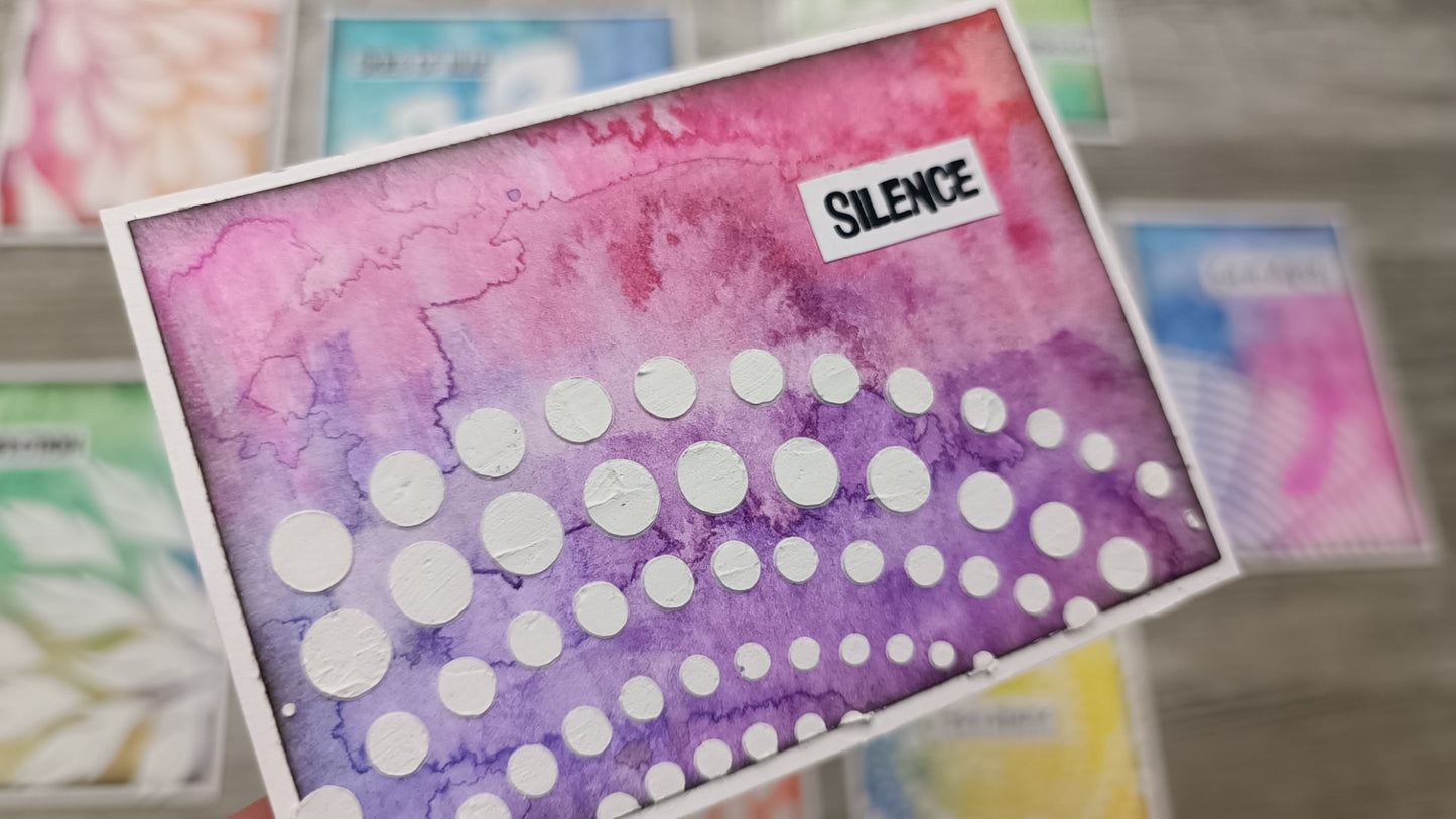 Mixed Media Stencil- RUNNING IN CIRCLES