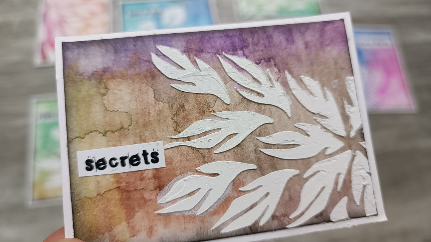 Mixed Media Stencil- LITTLE BIT LEAFY