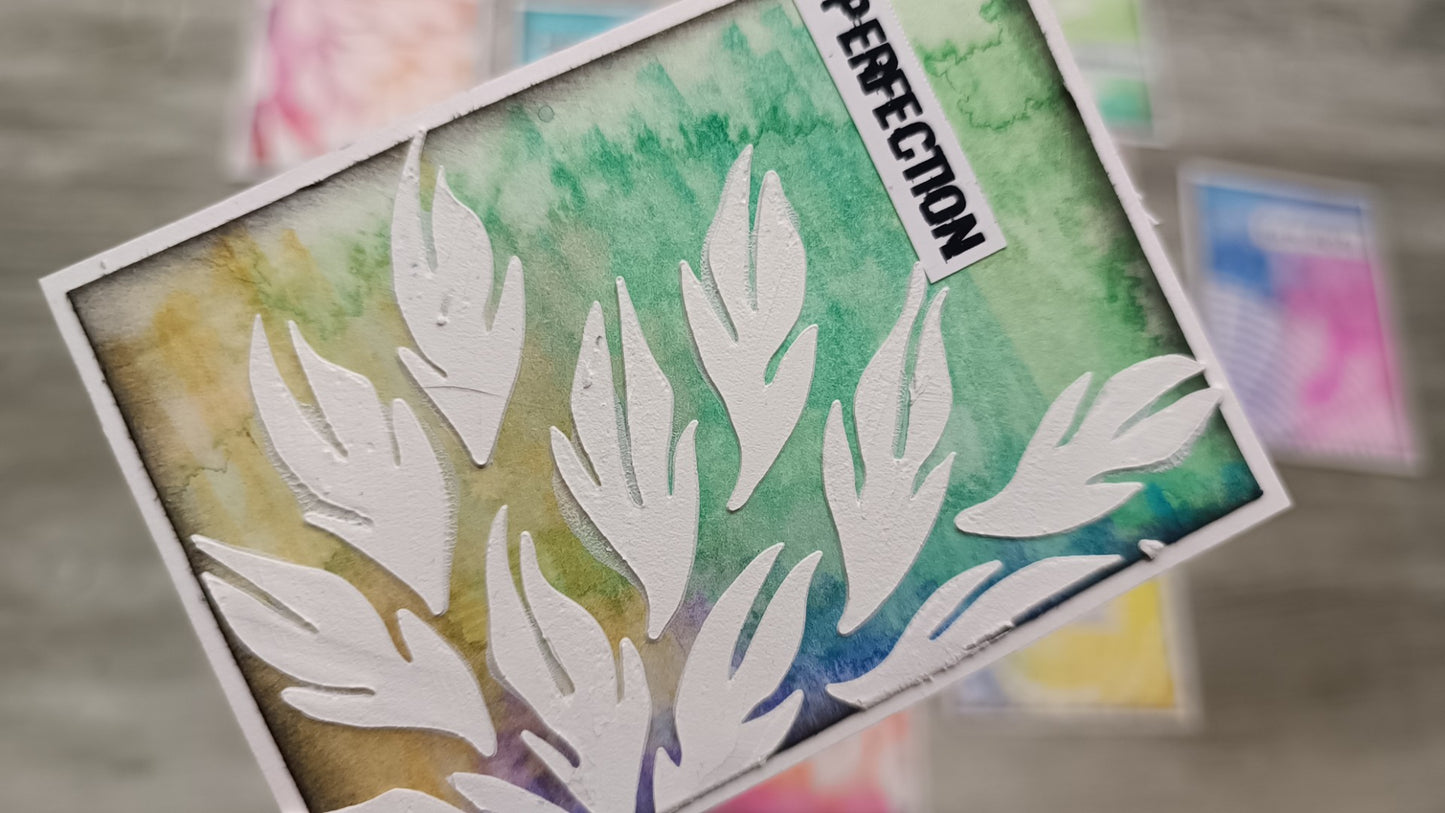 Mixed Media Stencil- LITTLE BIT LEAFY