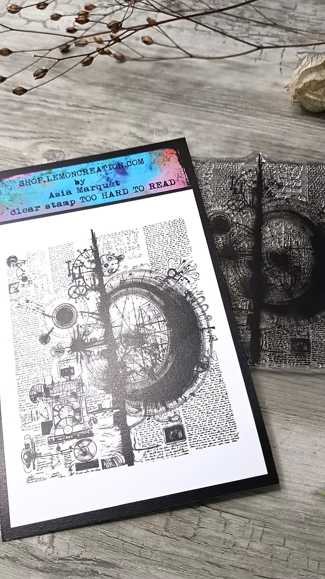 Set of photopolymer stamps-  TOO HARD TO READ