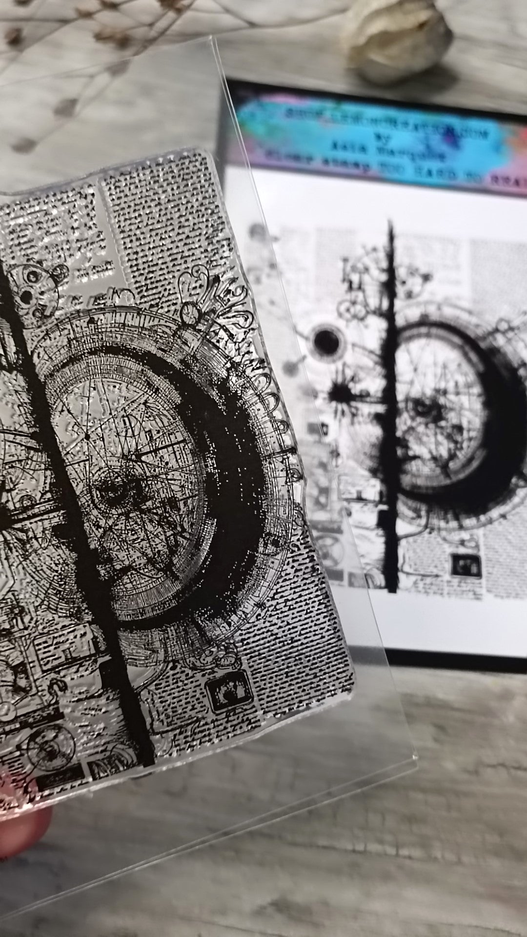 Set of photopolymer stamps-  TOO HARD TO READ