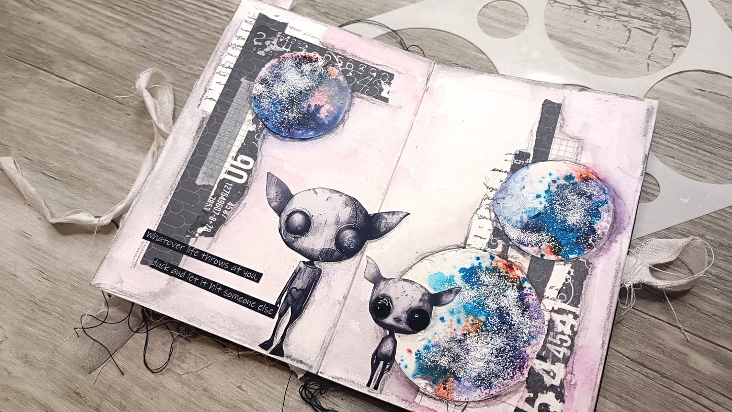 Mixed Media Stencil- OH, THE CIRCLES