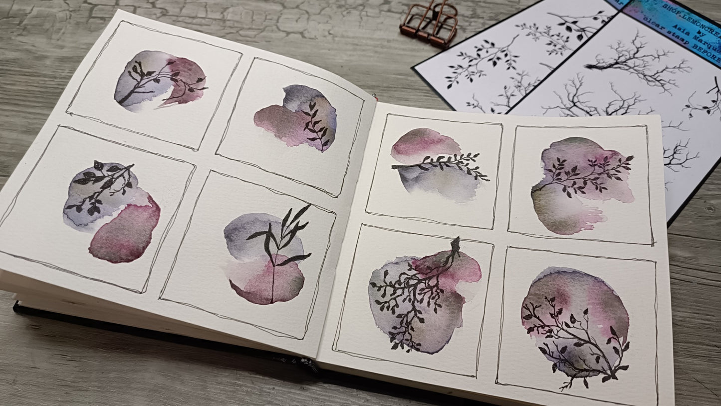 Set of photopolymer stamps- BRANCH OUT