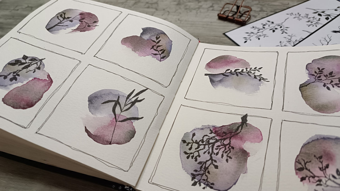 Set of photopolymer stamps- BRANCH OUT
