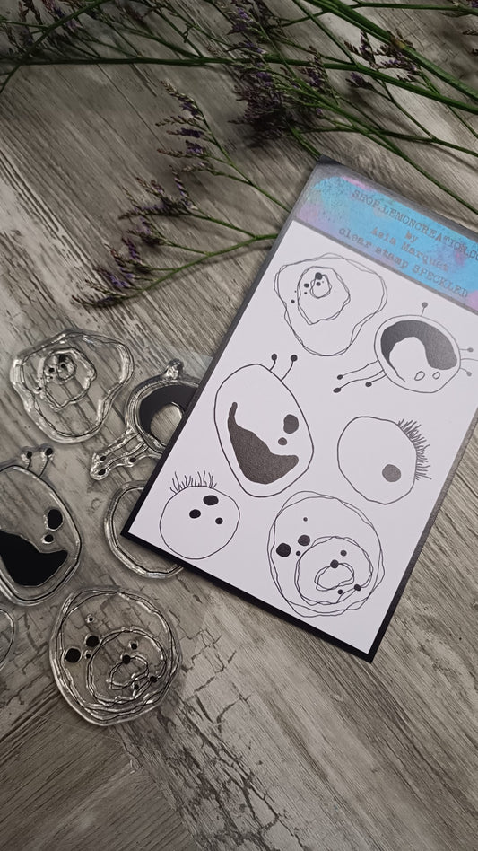 Set of photopolymer stamps- SPECKLED