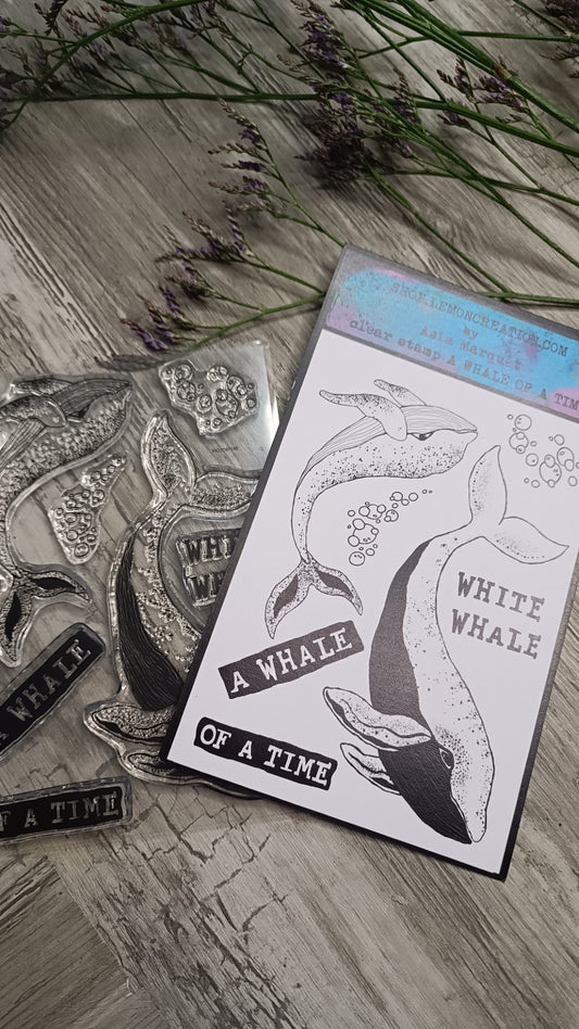 Set of photopolymer stamps- A WHALE OF A TIME