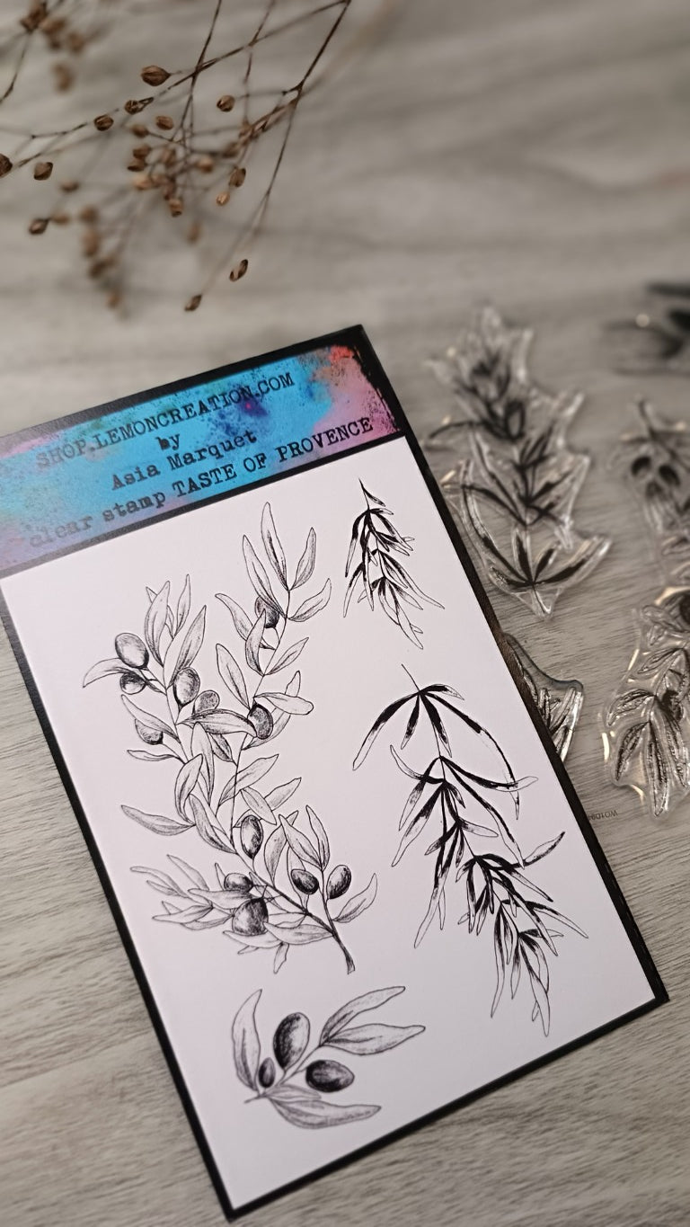 Set of photopolymer stamps- TASTE OF PROVENCE