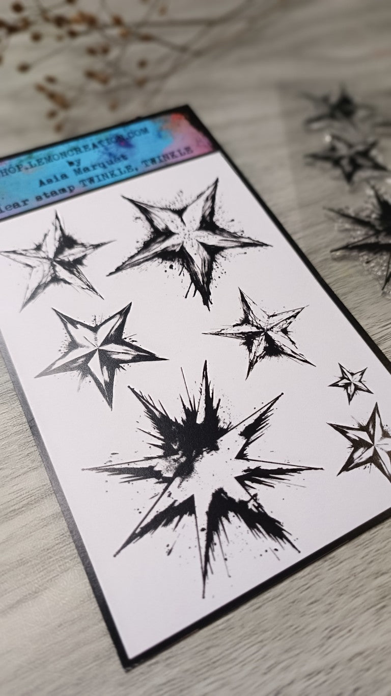 Set of photopolymer stamps- TWINKLE, TWINKLE