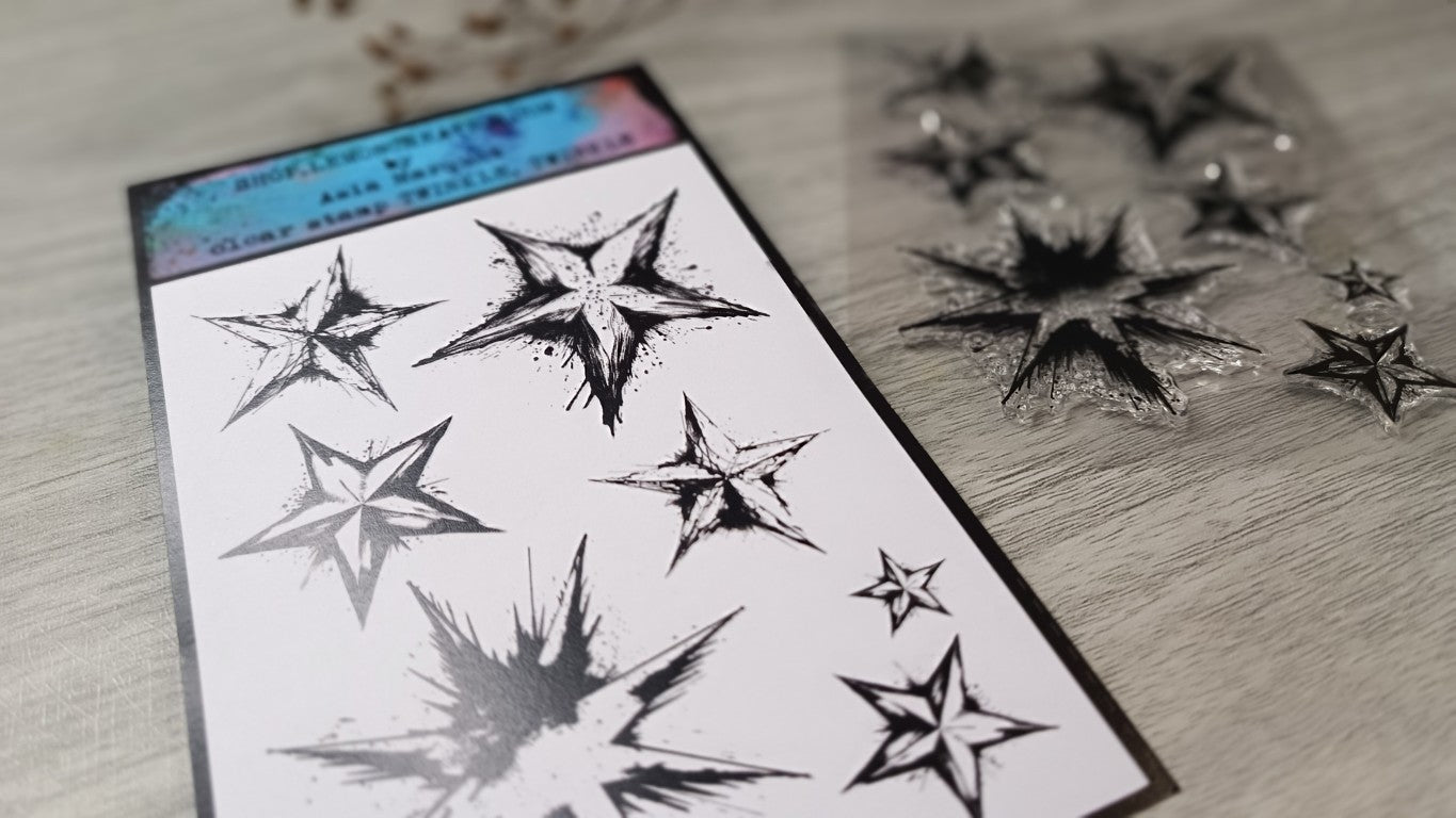 Set of photopolymer stamps- TWINKLE, TWINKLE