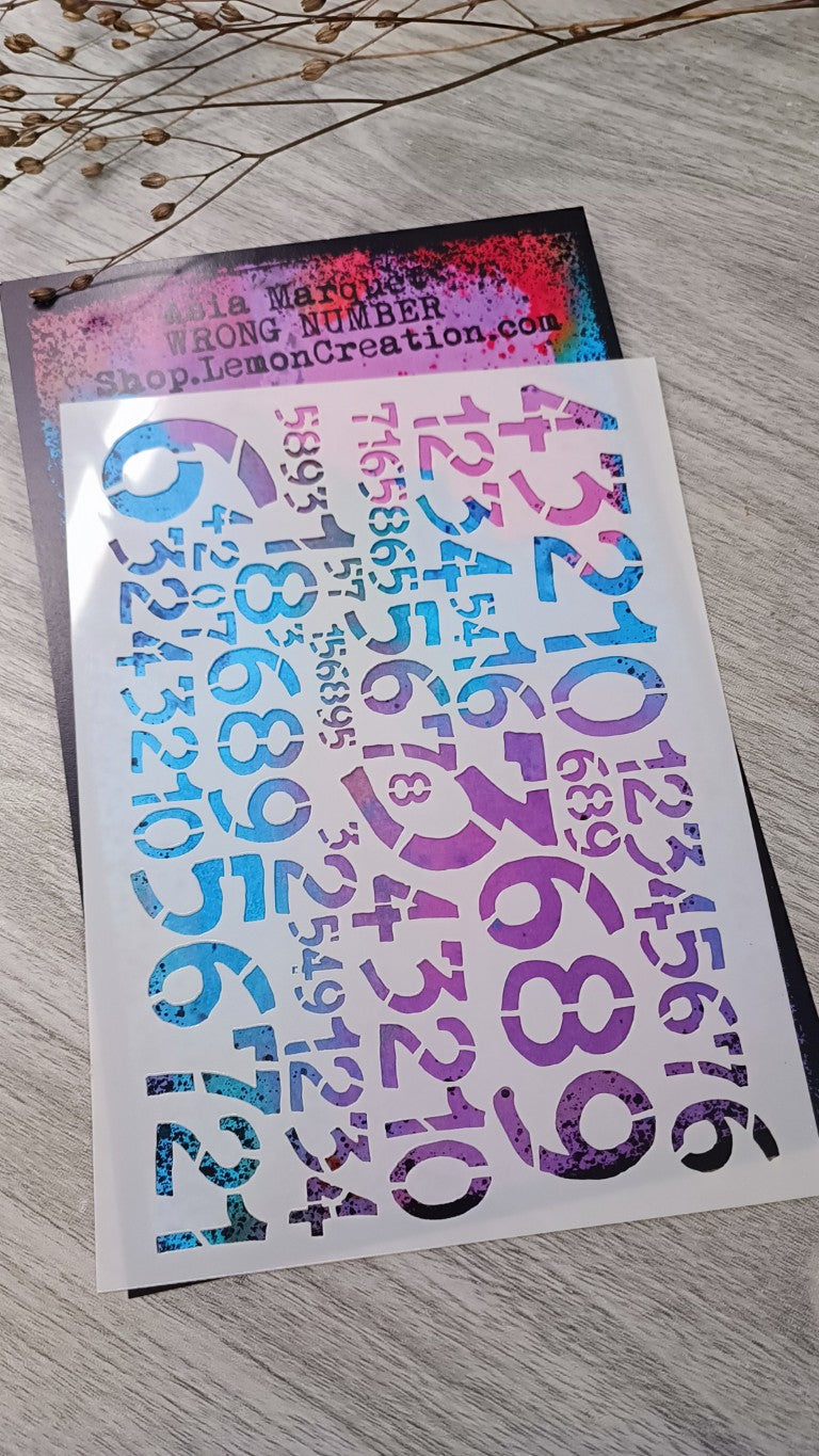 Mixed Media Stencil- WRONG NUMBER