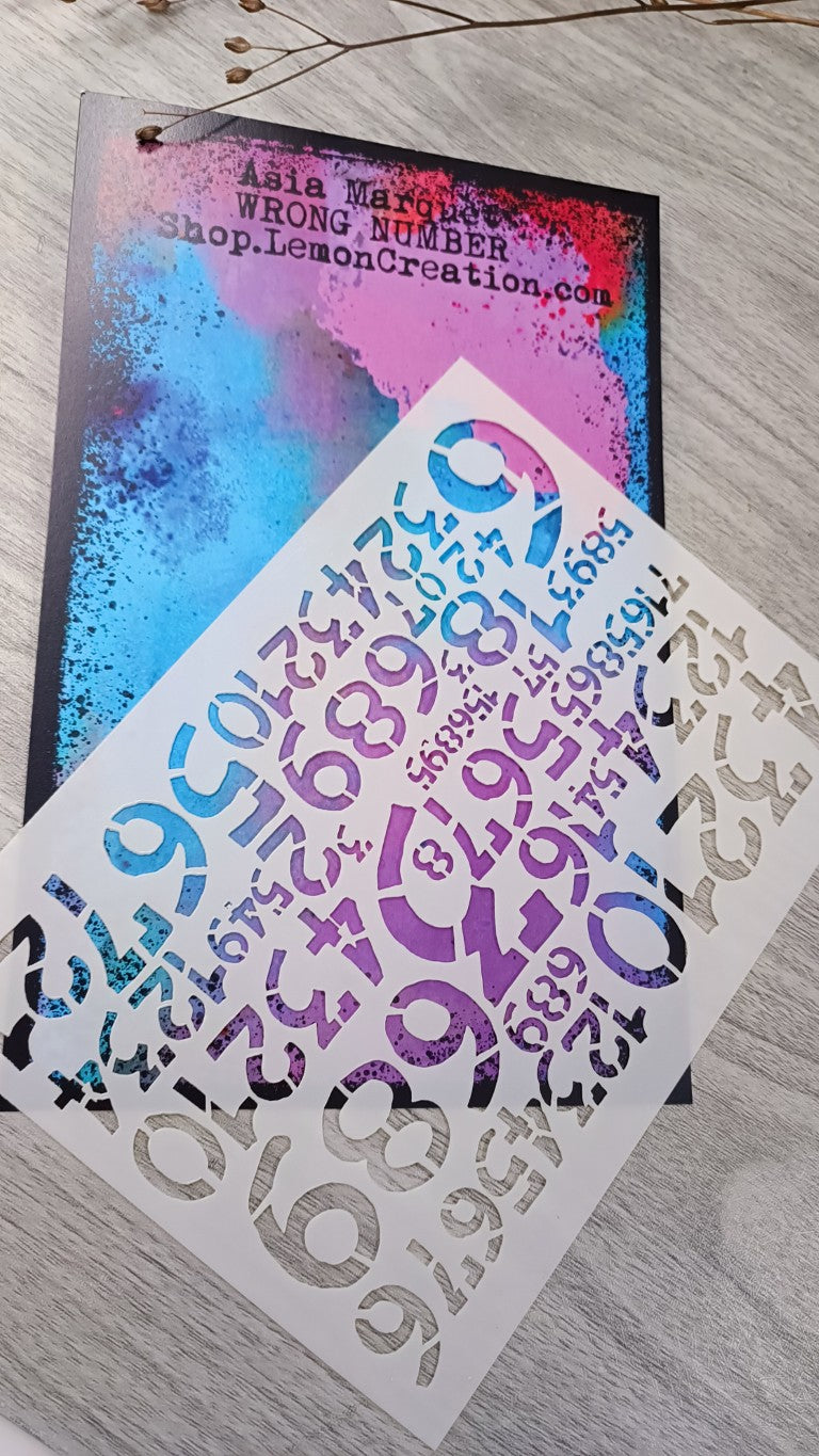Mixed Media Stencil- WRONG NUMBER
