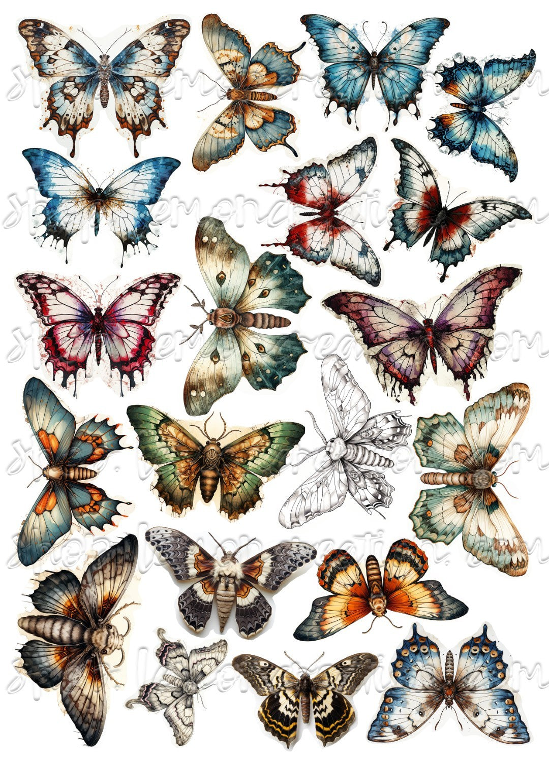 DIGITAL DOWNLOAD FILE- Butterflies and Moths