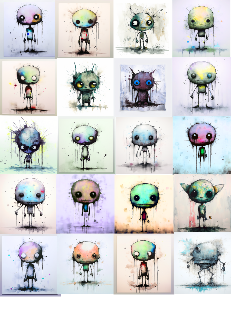 DIGITAL DOWNLOAD FILE- Cute Weird Monsters