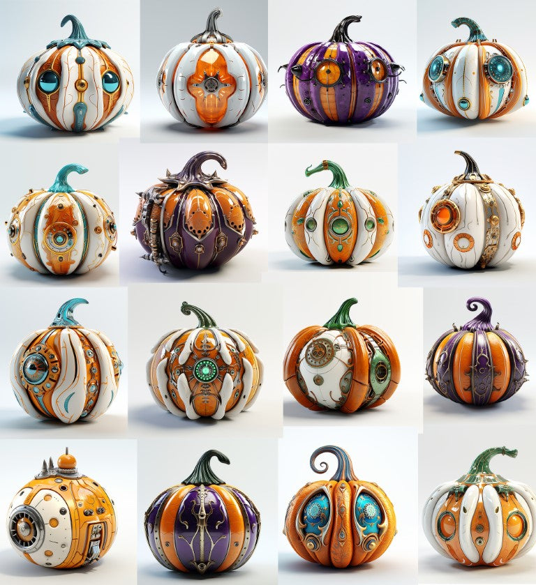 DIGITAL DOWNLOAD FILE- Futuristic Pumpkins