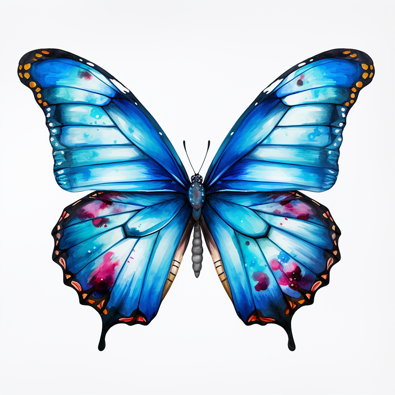 DIGITAL DOWNLOAD FILE- Watercolored butterflies