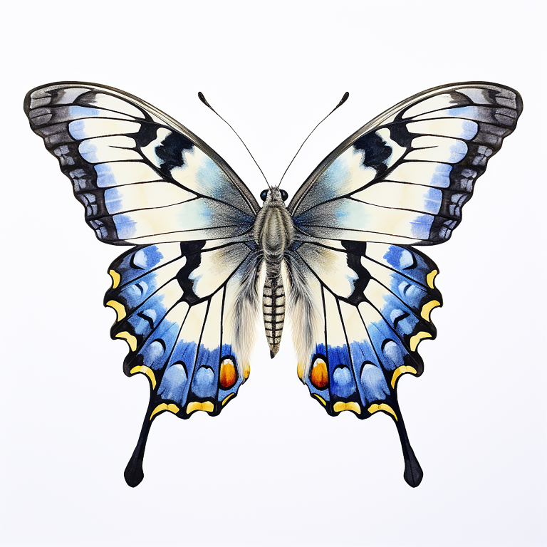 DIGITAL DOWNLOAD FILE- Watercolored butterflies