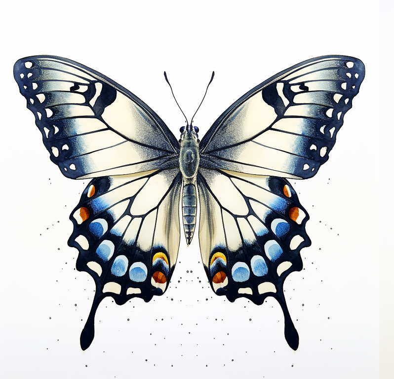 DIGITAL DOWNLOAD FILE- Watercolored butterflies