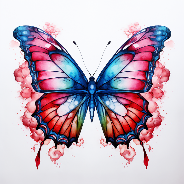 DIGITAL DOWNLOAD FILE- Watercolored butterflies