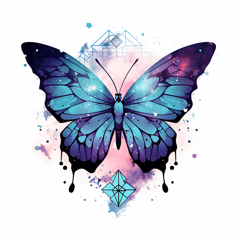 DIGITAL DOWNLOAD FILE- Watercolored butterflies
