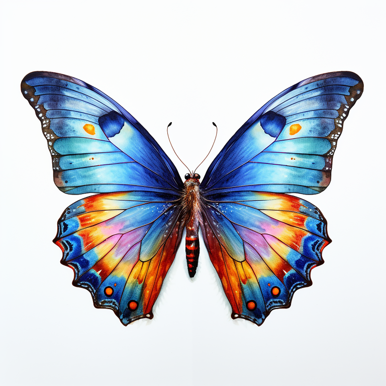 DIGITAL DOWNLOAD FILE- Watercolored butterflies