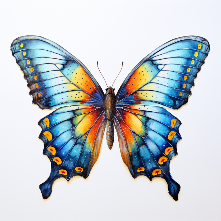 DIGITAL DOWNLOAD FILE- Watercolored butterflies
