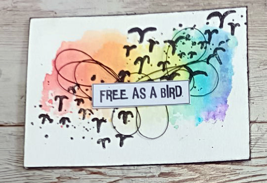 Set of photopolymer stamps- THEO'S BIRDS