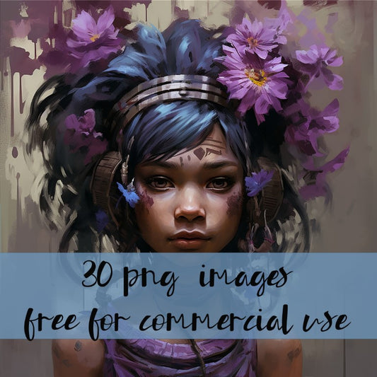 DIGITAL DOWNLOAD FILE- Steampunk Flower Girls