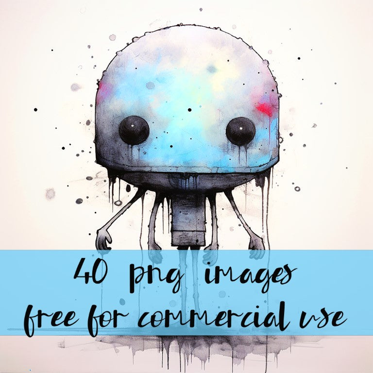 DIGITAL DOWNLOAD FILE- Cute Weird Monsters