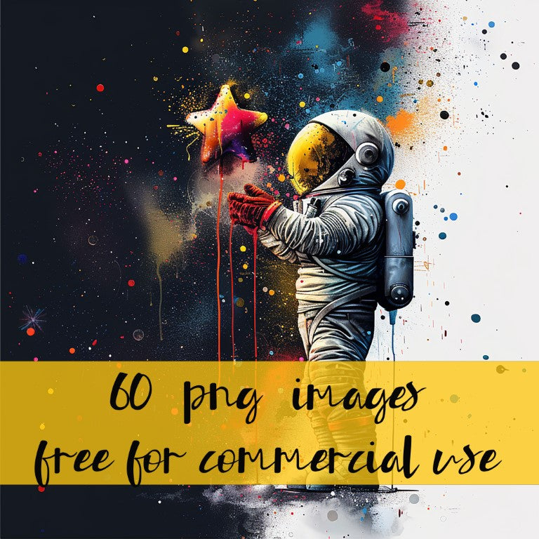 DIGITAL DOWNLOAD FILE- Astronauts- Graffiti