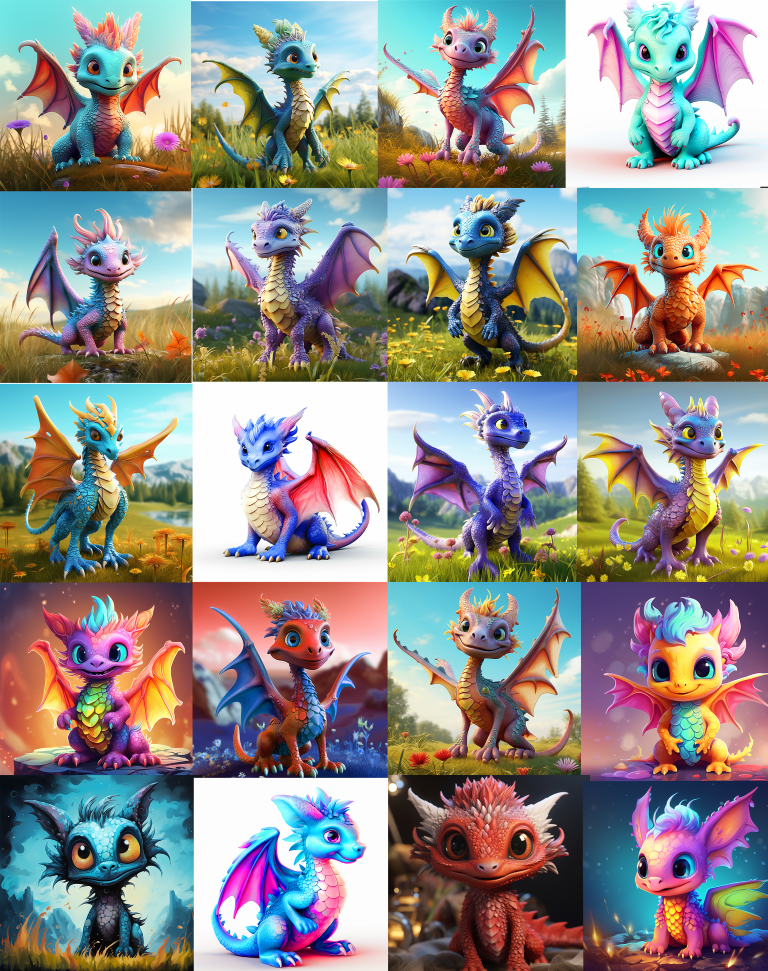 DIGITAL DOWNLOAD FILE- Cute Dragons