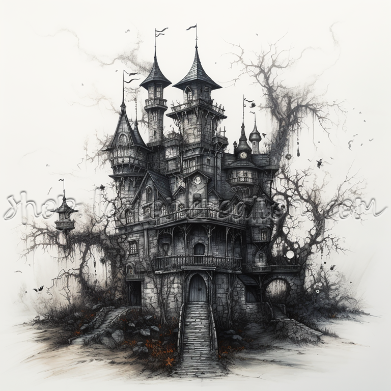 DIGITAL DOWNLOAD FILE- Haunted Manor