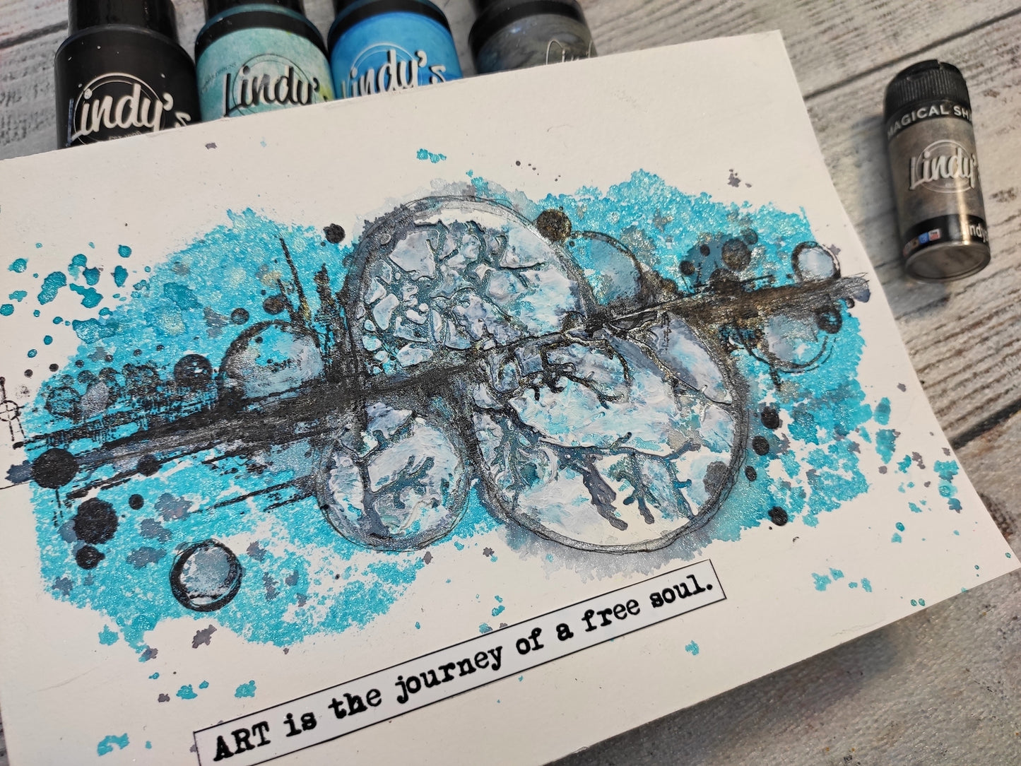 Mixed media stencil- GENUINE BRANCH