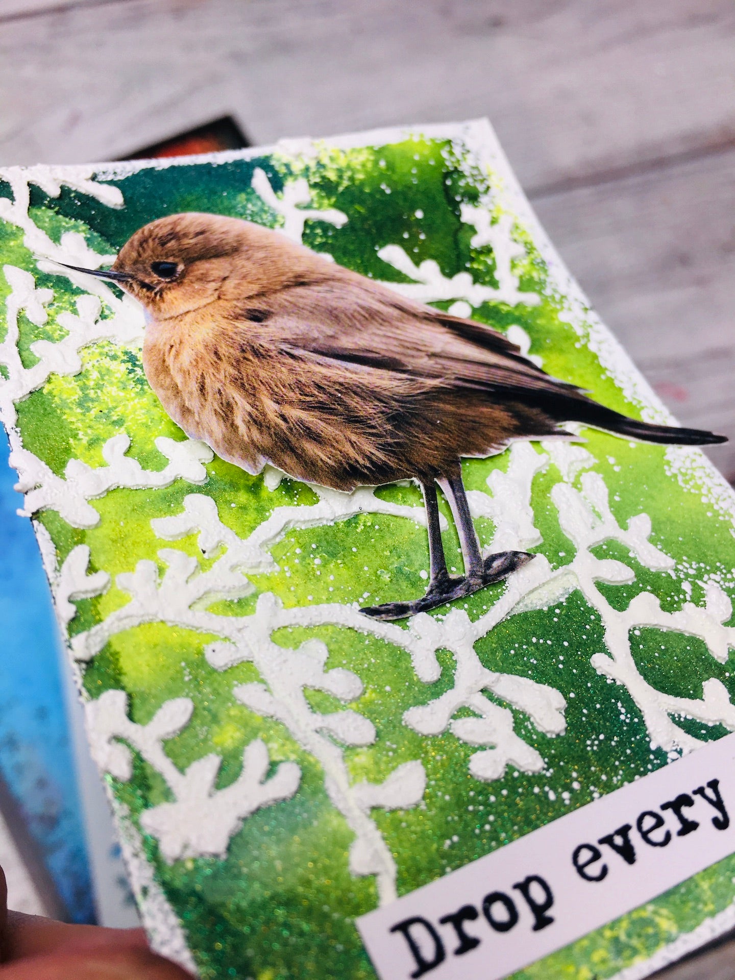 Mixed media stencil- GENUINE BRANCH