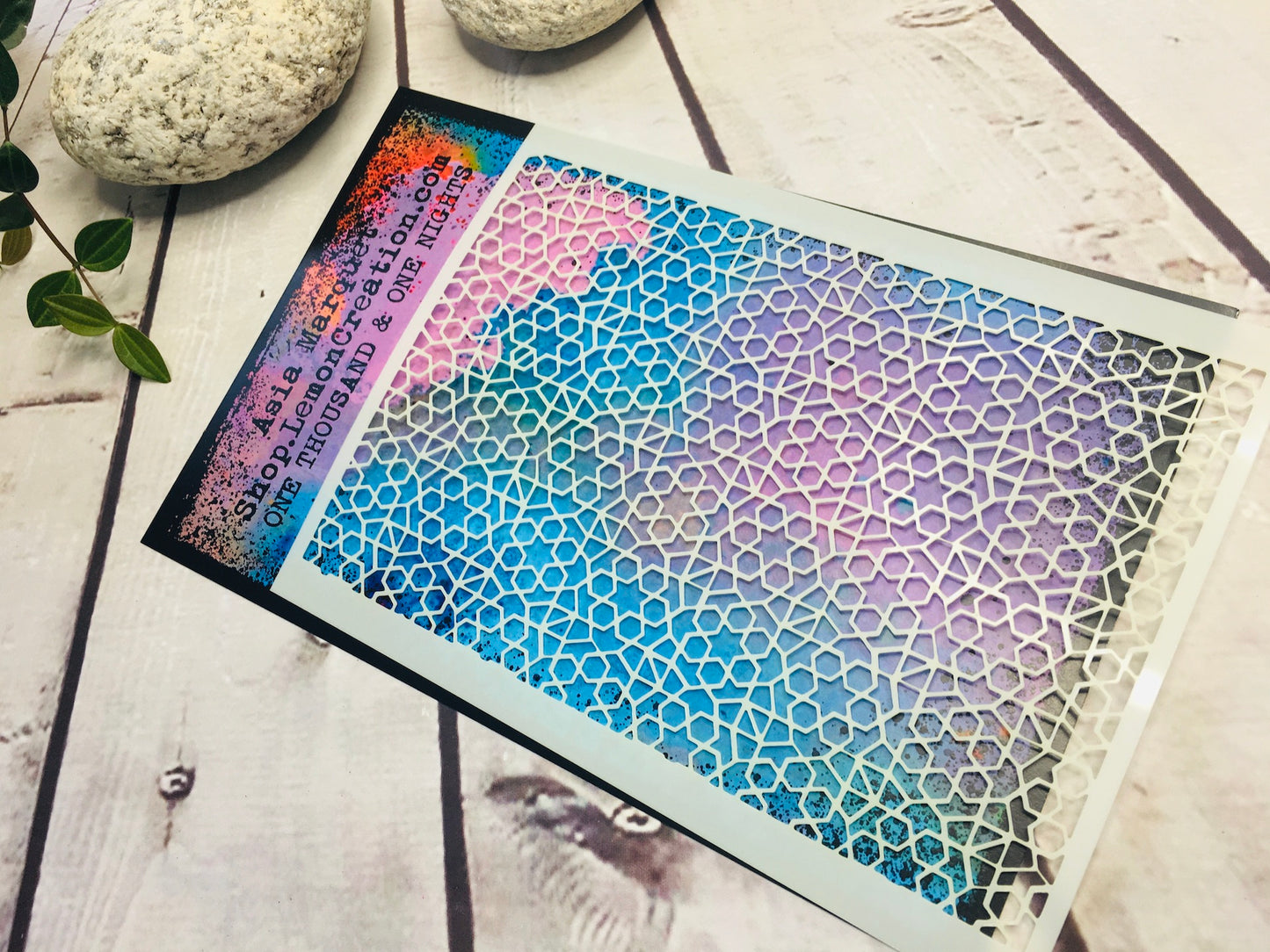 Mixed Media Stencil- ONE THOUSAND & ONE NIGHTS