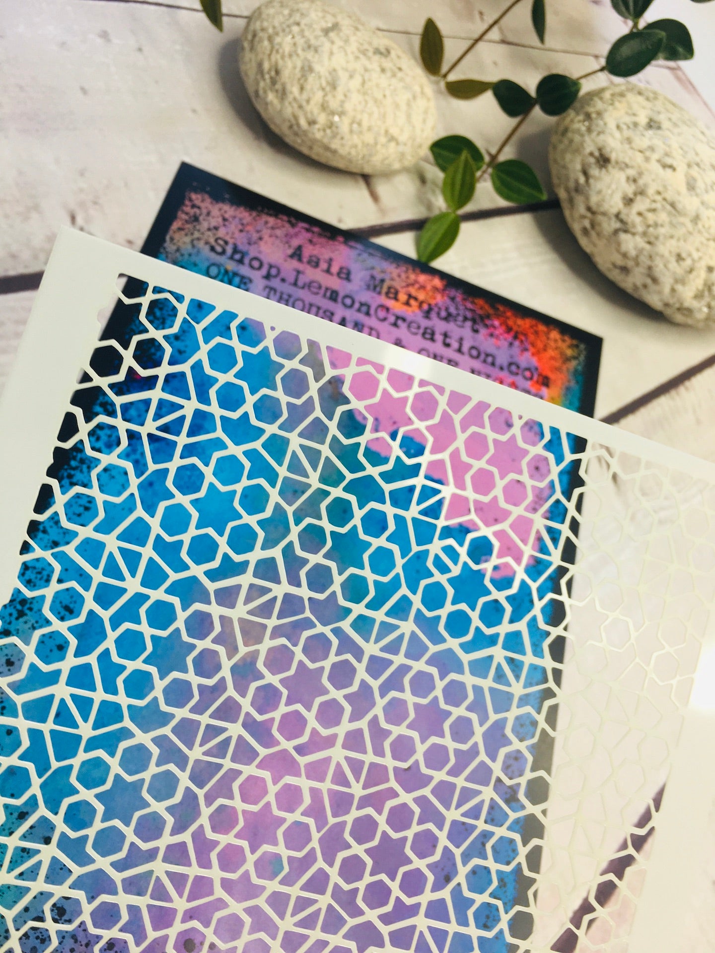 Mixed Media Stencil- ONE THOUSAND & ONE NIGHTS