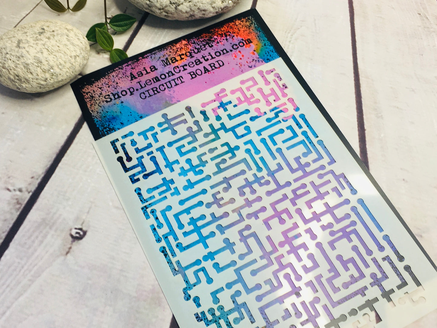 Mixed Media Stencil- CIRCUIT BOARD