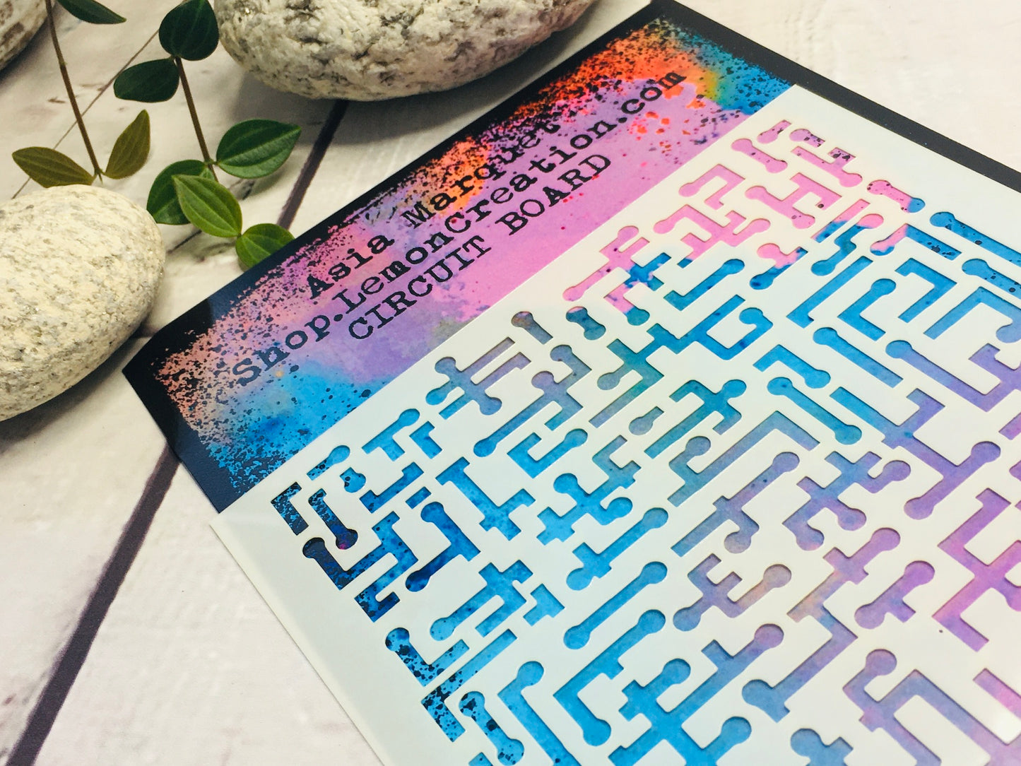 Mixed Media Stencil- CIRCUIT BOARD