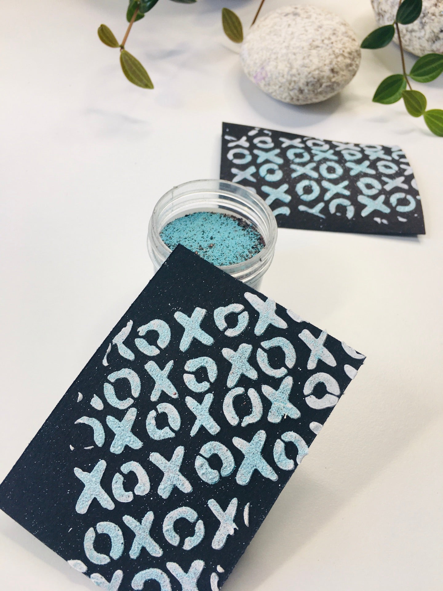 Mixed Media Stencil- TIC TAC TOE