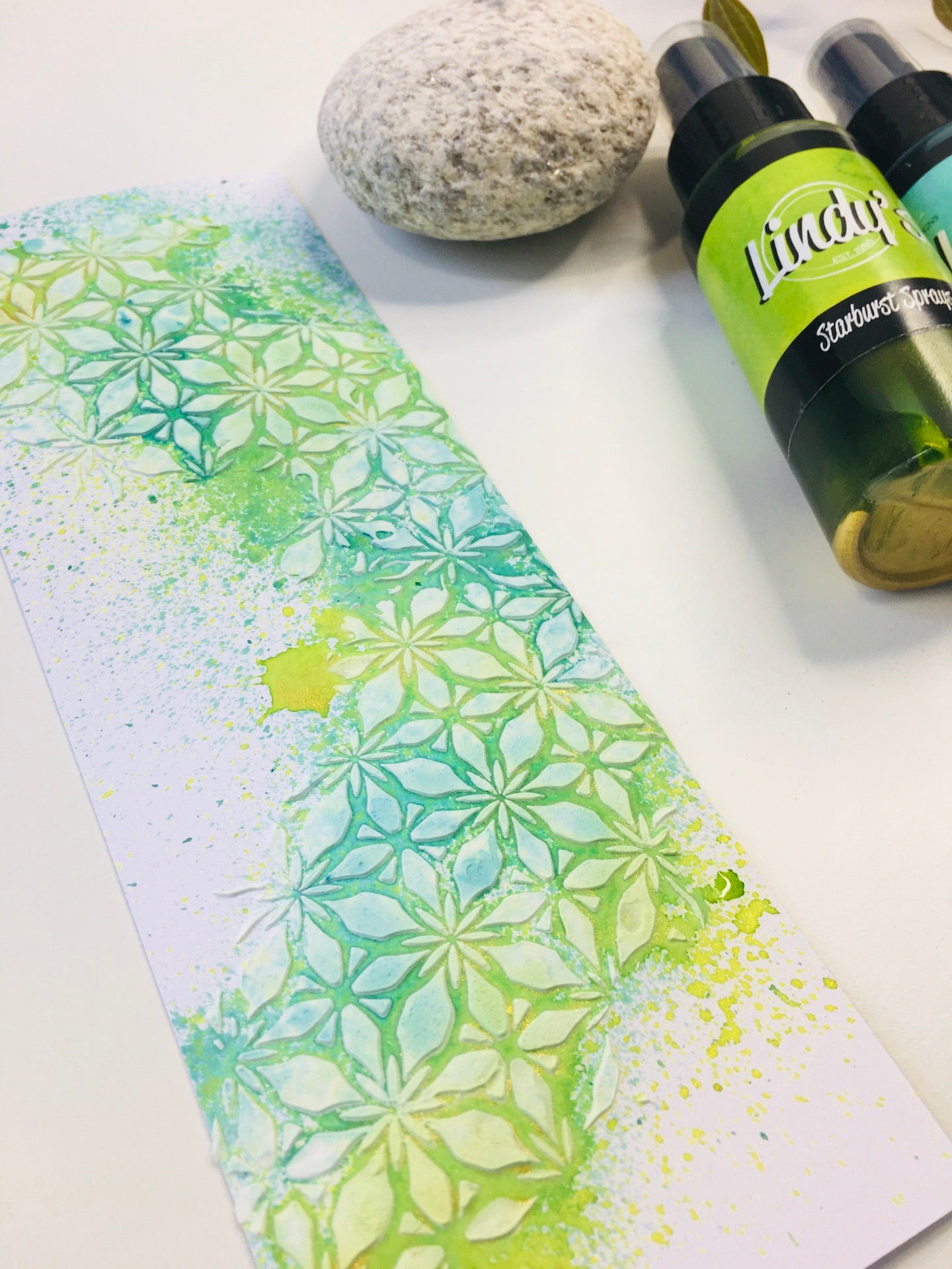 Mixed Media Stencil- EDELWEISS