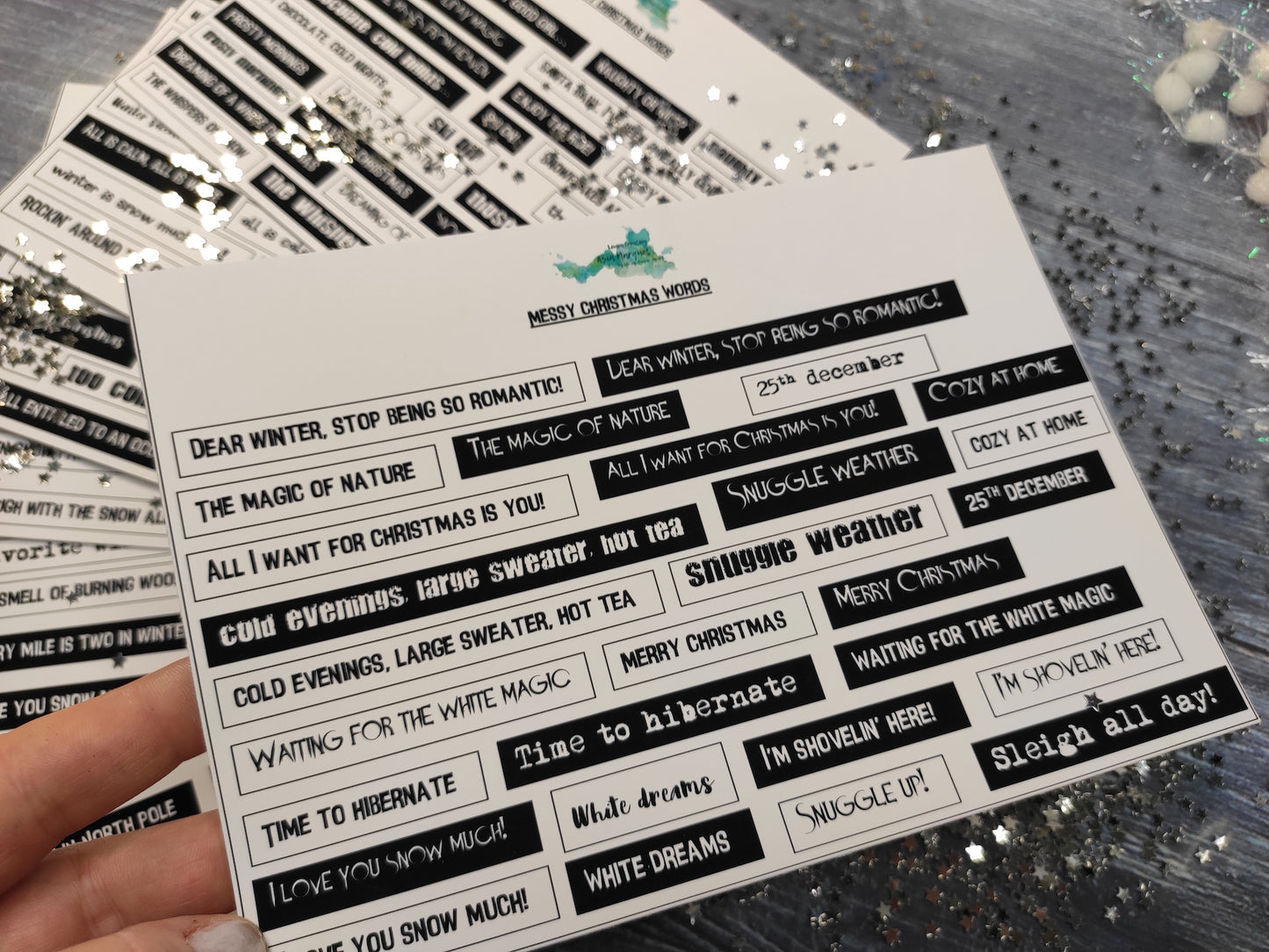 Christmas/ Winter sentiments- Digital Downloads File