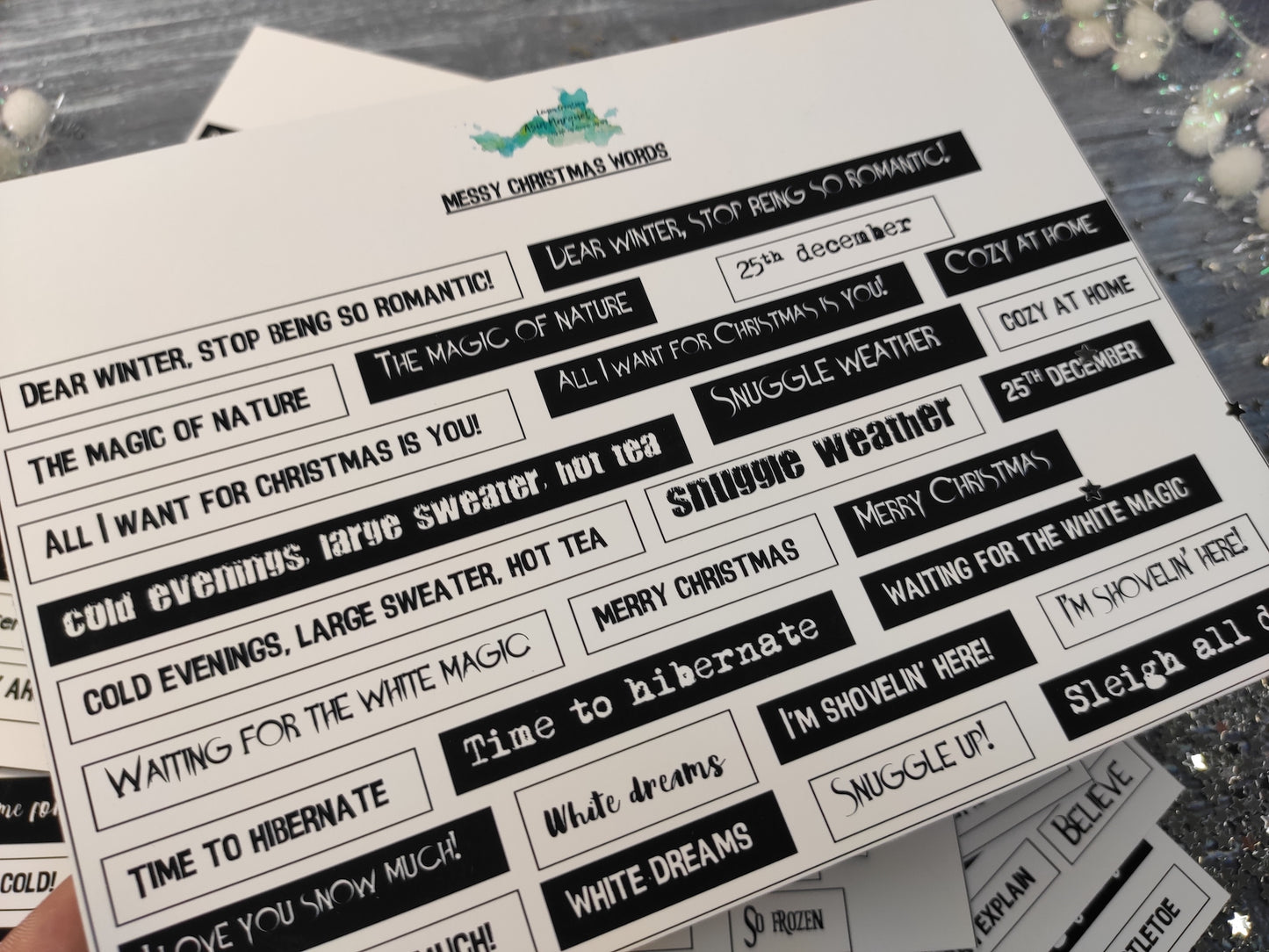 Christmas/ Winter sentiments- Digital Downloads File